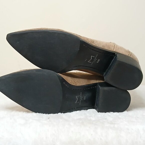 Marc Fisher Yohani Suede Chelsea Western Inspired Bootie Tan Size 8.5 - Picture 7 of 9